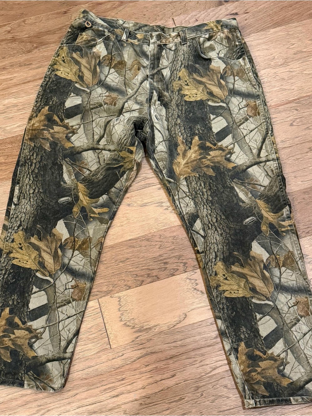 Wrangler Men’s Straight Camo Jeans in Green and Brown
